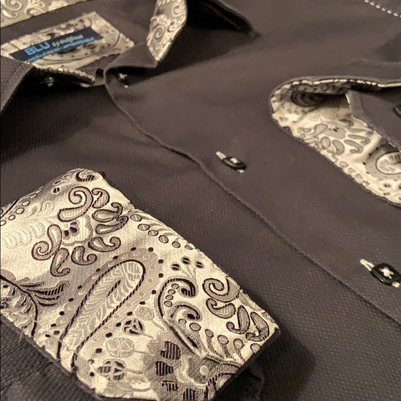 BLU by POLIFRONI LS Button Down Dress Shirt (M-50) - Picture 2 of 8